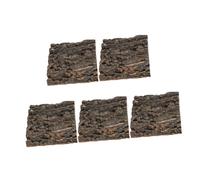 MERRYHAPY 5 Pièces Vivarium Cork Bark Background Natural Tree Bark Platform for Reptile Tank Water-Resistant Terrarium Decor for Turtles Lizards Snakes Easy-Clean Cork Enclosure Accessory