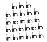 MERRYHAPY 500 pièces Clips de Câbles Domestiques Acier Noir pour Fixation de Fils Électriques Organisateur de Câbles Résistant et Pratique