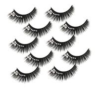 MERRYHAPY 5paires Faux Cils Longs Scintillants Pour Femme Épaissis Et Brillants Pour Performance De Danse Latin Et Soirées Look Et Séduisant
