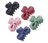 MERRYHAPY 5pièces Pince à Cheveux Forme De Noeud Clips Antidérapants Pour Cheveux Accessoires De Bain Pour Femmes Assortiment De Couleurs