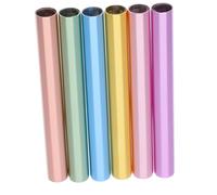 MERRYHAPY 6 pièces Capuchons pour manucure en métal zinc couvercles opaques et mats pour outils nail art protection et finitions soignées compatibles 6 pcs nouveau mat arc-en-ciel