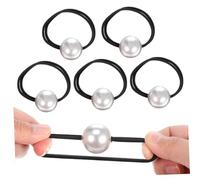 MERRYHAPY 6 Pièces Ponytails Hair Ties With Large Beads Elastic Hair Loops No Damage Stretchable Ropes Stylish Accessories For Women