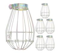 MERRYHAPY 6 Pièces Protège-Lampe Anti-brûlure pour Terrarium Reptiles Grillage Fer Résistant Chaleur Protection Sécurisée pour Lampe Chauffante Cage Animaux Facile à Installer et Nettoyer