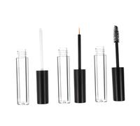 MERRYHAPY 6 pièces Tube Mascara Vide Transparent avec Baguette Brosse pour Cils Volume Flacons Rechargeables avec Couvercle Noir Mat Accessoires Beauté pour Femme Pratique pour Voyage et