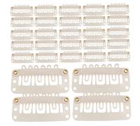 MERRYHAPY 60pièces Clips Métalliques Pour Perruques Et Extensions De Cheveux Accessoires De Fixation Snap Coloris