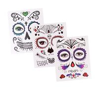 MERRYHAPY 6pièces Autocollants Faciaux Halloween Stickers De Maquillage Pour Costume Et Fête