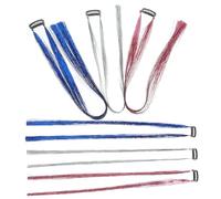 MERRYHAPY 6pièces Extensions De Cheveux Pailletés Kit De Mèches Brillantes Tinsel Pour Féériques Accessoires De Fête Et Étincelants