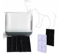MERRYHAPY 8 pièces Pack de Filtres pour Fontaine à Eau de Chat Cartouches de Filtration à et Éponge pour Fontaine à Compartiments Purification Rapide pour Animaux