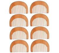 MERRYHAPY 8 pièces Peigne Bois Anti-statique Peigne de Massage Portable pour Femmes Démêlage Doux et Coiffage Confortable Dommage pour Cheveux Fins