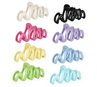 MERRYHAPY 8 pièces Pinces à Cheveux Ondulées Multicolores Griffes Solides Antidérapantes Maintien Ferme pour Cheveux Épais Accessoires et Confortables