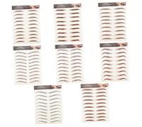 MERRYHAPY 8feuilles Stickers à Sourcils Réalistes Étanches Pour Femmes Autocollants Cosmétiques Pour Sourcils Idéaux Pour Clairs Ou Clairsemés