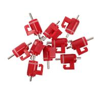 MERRYHAPY Abreuvoir Automatique pour Poulets à Tétine d'eau pour Volaille, Lot de 10 Pièces Rouge, Système D'abreuvement pour Élevage Domestique, Compatible Seau, Distributeur d'eau
