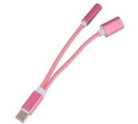 MERRYHAPY Adaptateur Type-c Écoute Musicale Pendant la Charge Alliage D'aluminium pour Écouteurs et Charge Couleur Or Compatible Téléphone et Casque