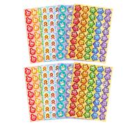 MERRYHAPY Autocollants de Récompense pour Salle de Classe, 8 Feuilles Transparentes Holographiques, 330 Autocollants Imprimés Amovibles, Fournitures Scolaires pour Maternelle et Activités