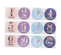 MERRYHAPY Autocollants Mensuels Bébé 12 Stickers Créatifs En Papier Sans Colle Pour Suivi De Croissance Et Souvenirs De Grossesse