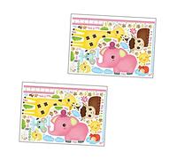 MERRYHAPY Autocollants Muraux Amusants Représentant Des Animaux De Dessin Animé 2 Feuilles Règle De Croissance Pour Garçons Et Filles