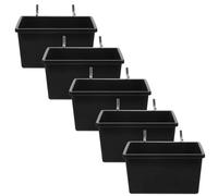 MERRYHAPY Bacs Utilitaires Facile à Installer et Retirer Lot de 5 en Fer et Abs pour Panneau Perforé pour Rangement à Domicile et Ateliers de Réparation Automobile