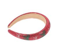 MERRYHAPY Bandeau de Noël Large Rembourré à Strass Cristal Serre-Baroque Épais avec Nœud Décoratif Accessoires Cheveux Scintillants pour Femmes et Filles