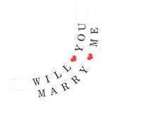 MERRYHAPY Bannière de Demande en Mariage Will You Marry Me en Papier Guirlande Décorative pour Voiture de Mariage Décoration Fête Romantique Intérieure et Extérieure Accessoire Photo