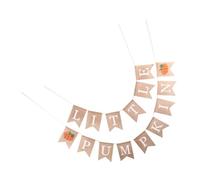 MERRYHAPY Bannière Décorative Thanksgiving en Lin Naturel Guirlande de Petites Citrouilles Suspendues Décoration Rustique pour Cheminée et Intérieur Ensemble 1 Pièce pour Fête Automnale