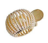 MERRYHAPY Barrette à Cheveux Décorative Perles Pour Queue De Cheval Haute Pince Pour Femmes Accessoire Élégant Pour Cheveux Et Épais Maintien