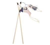 MERRYHAPY Bâton de Chat Interactif Halloween 2pcs en Peluche et Bois, Résistant pour Chatons la Maison, Forme Fantôme et Squelette