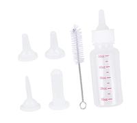 MERRYHAPY Biberons pour Animaux De Compagnie pour Chatons Chiots 4 Embouts De Rechange en Silicone PP Facile À Contrôler L'appétit Ensemble d'alimentation Portable