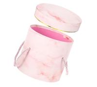 MERRYHAPY Boîte à Fleurs Facile à Placer Ronde en Carton Rose Élégante et Résistante pour L'arrangement Floral Intérieur Présentation de Bouquets