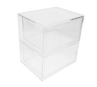 MERRYHAPY Boîte De Rangement Maquillage Étui à Cosmétiques Tiroir De Rangement Pour Bureau Porte-coiffure Organisateur De Papeterie Boîte Organisation Transparente Empilable Et Facile à Nett