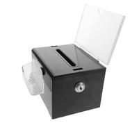 MERRYHAPY Boîte Dons Acrylique avec Serrure Sécurisée Urne Transparente Multifonction pour Vote Suggestions et Collectes Design Réutilisable pour Réunions et Expositions Protection