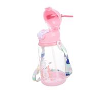 MERRYHAPY Bouteille Eau Garçon Fille Paille Intégrée Antidéverse Portable pour Tout Petits Voyage École Couleur Rose Forêt