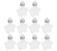 MERRYHAPY Bouteille en Plastique réutilisable 10 pièces Forme étoile pour décoration de Sapin de Noël et Rangement de Petits Objets Lors de fêtes
