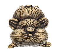 MERRYHAPY Bouton de Porte Laiton Vintage pour Chambre Garçon Fille Poignée de Tiroir Décorative Forme de Cochon Poignée Rustique pour Armoire et Placard Commode et Placard Intérieure Sûre et