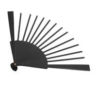 MERRYHAPY Cadre D’éventail Pliable Noir en Plastique, Bras de Ventilateur Robuste, Nervures Décoratives, pour Artisanat Diy, Loisirs Créatifs, Accessoire Portable pour Fabrication Éventail Mains