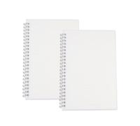 MERRYHAPY Cahier Spirale Lignes Horizontales, Écriture Fluide et Papier Plat A4 Minimaliste 2 Pièces Papier Pp Transparent pour Scrapbook et Notes