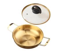 MERRYHAPY Casserole Acier Avec Couvercle Pot à Nouilles Coréennes Poignées Doubles Pour Cuisine Induction Et Électroménager Pour Soupe Ragoût Et Pâtes