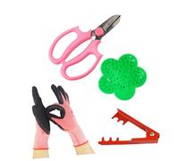 MERRYHAPY Ciseaux Fleurs Pince à Épines Enlève Épines et Gants de Protection Outils Durables pour Arrangement Floral DIY à Domicile et Boutique