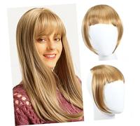 MERRYHAPY Clip Frange Fausse Fibres Synthétiques Accessoire De Cheveux Pour Femmes Frange à Clip Naturelle Et Légère Pour Style Élégant Au Quotidien
