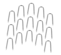 MERRYHAPY Clous de Clôture de U pour Jardin, Fixation Robuste de Grillage, Piquets Métalliques 2,2 X 25 Mm, Lot de 50, Usage Extérieur pour Barrières et Aménagement Paysager