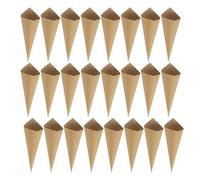 MERRYHAPY Cônes en Papier Kraft pour Confettis Mariage 60pcs Capacité Élevée Style Rétro Utilisable comme Support à Cupcakes pour Fêtes Thématiques