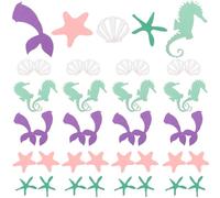 MERRYHAPY Confettis de Table en Papier Thème Sirène Océan 100 Pièces Multicolores Décoration D’Anniversaire et Mariage Dispersion Festive pour Fête Hawaïenne et Anniversaire Plage