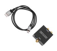 MERRYHAPY Convertisseur Audio Numérique vers Analogique R Boîtier Métal Léger Compatible Amplificateurs et TV Prise Coaxiale et Fibre Optique Support