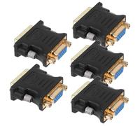 MERRYHAPY Convertisseur DVI vers VGA 5 pièces : adaptateur DVI mâle vers VGA femelle, transfert vidéo haute définition pour moniteurs et projecteurs, pour une stabilité optimale, plug-and-play