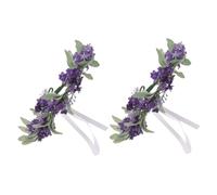 MERRYHAPY Couronne De Lavande -tête Couronne De Mariée Bandeau De Mariage Accessoires Pour Cheveux En Fausses Fleurs Pour Les À La Plage