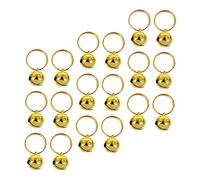 MERRYHAPY Décorations de Noël Jingle Bell 18 pièces Cloches en cuivre doré à Faire soi-même Ornements de Collier pour Animaux de Compagnie Ornements de Noël Cloches