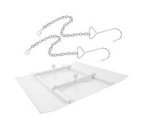 MERRYHAPY Déflecteur Carré pour Ventilation Centrale Guide-vent avec Chaîne Suspendue pour Climatiseur Plafond Bureau et Maison