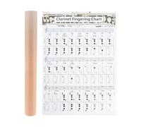 MERRYHAPY Diagramme de Clarinette Guide D'apprentissage des Accords pour Débutants et Tableau des Notes sur Papier Couché pour Pratique