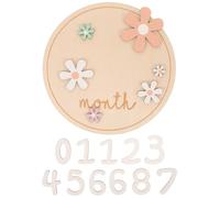 MERRYHAPY Disques de Bois Mensuels pour Bébé Surface Lisse et Durabilité, Cartes Étapes Naissance en Tant Qu’accessoires Photo pour Nouveaux-nés et Fêtes