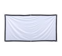 MERRYHAPY Écran de Projection Pliable en Polyester Bordure Noire Absorbant la Lumière 2,5cm, Écran de Projection Intérieur Blanc Facile à Transporter pour Bureau et Salle de Classe
