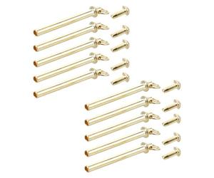 MERRYHAPY Ensemble de 10 Rivets en Fer Doré pour Éventail Pliable, Kit de Réparation Précis et Solide Tige en Bambou, Accessoires pour Amateurs D'éventails à Main